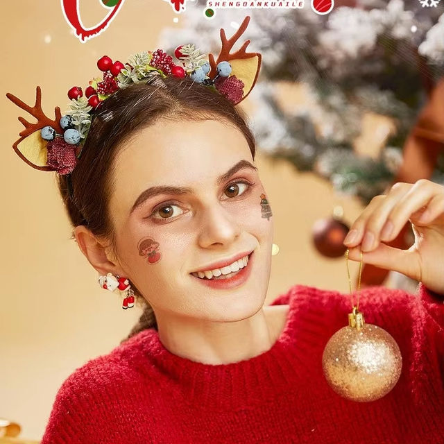 Christmas Eco-Friendly Temporary Paper Tattoos Cross Border  view 2