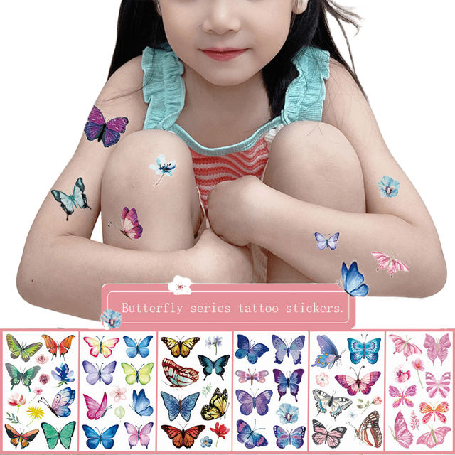 Watercolor Cartoon Flower Butterfly Kids Eco-Friendly Paper view 5