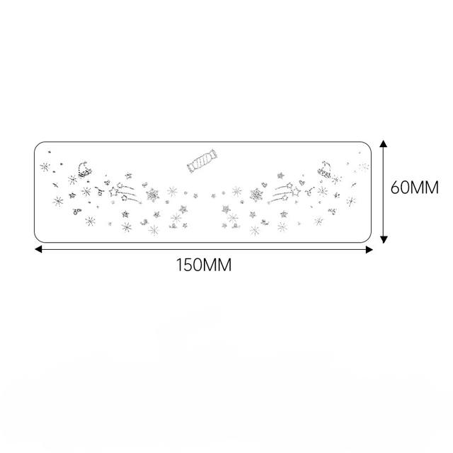 Trendy Christmas Gold/Silver Glitter Paper Stickers Waterpro view 6