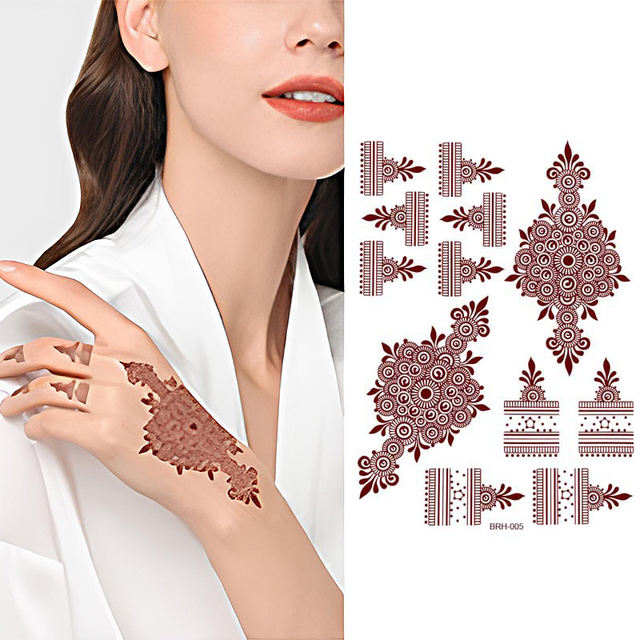 Cross-Border New Indian Henna Tattoo Stencils Eco-Friendly B view 3