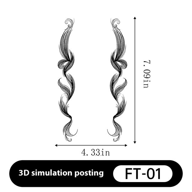 Wholesale Customizable 3D Temporary Paper Tattoo Stickers Wa view 4