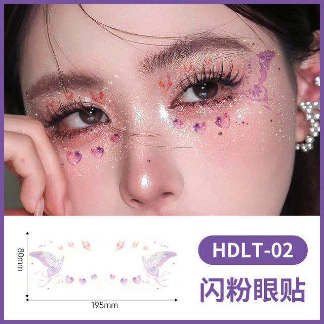 Butterfly Glitter Paper Tattoo Sticker New Chinese Style Fac view 5
