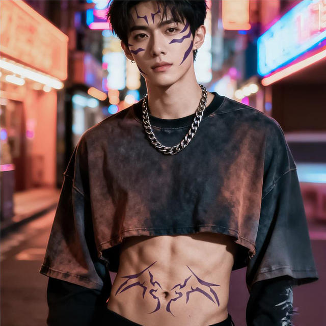Boy Group Full-Body Eco-Friendly Cartoon Style Temporary Tat view 2