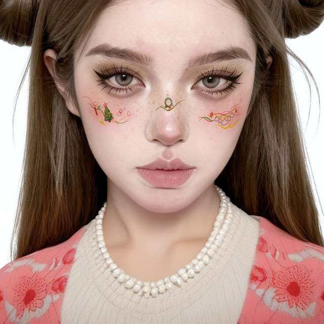 Waterproof Eco-Friendly Christmas Paper Tattoo Stickers Easy view 3