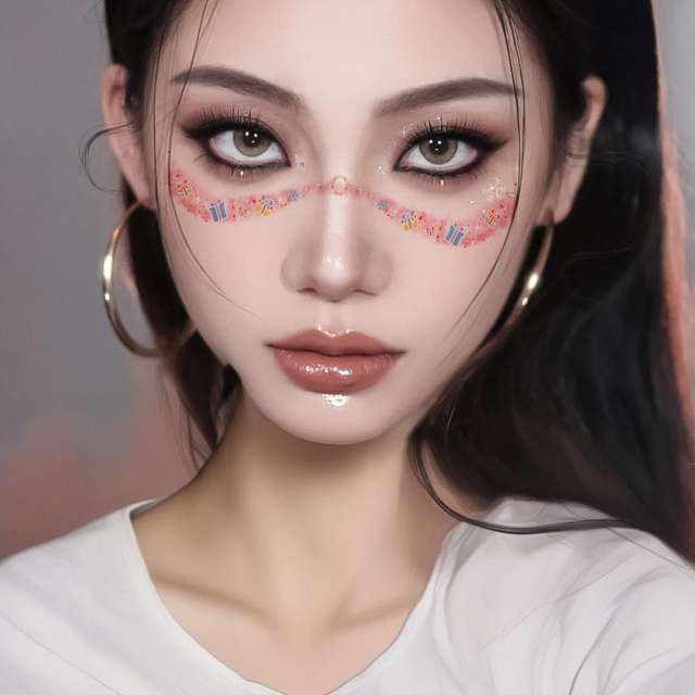 Waterproof Eco-Friendly Christmas Paper Tattoo Stickers Easy view 5