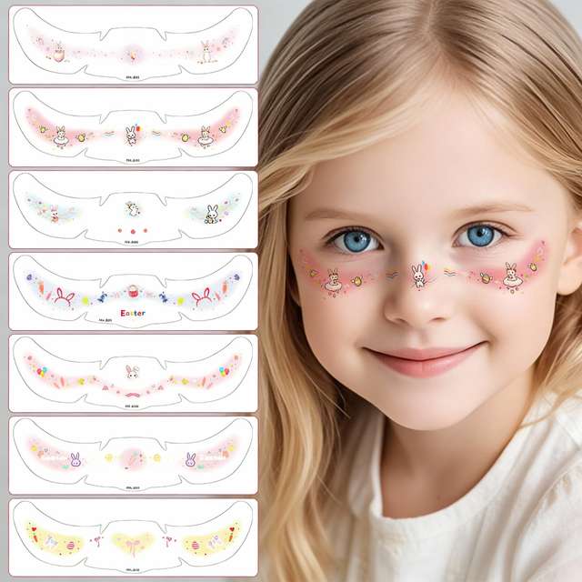 Easter Kids Eco-Friendly Waterproof Paper Tattoo Stickers Cu view 2