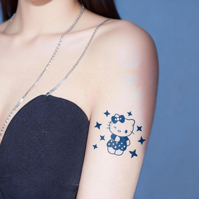 Temporary Eco-Friendly Herbal Juice Tattoo Sticker Cartoon P view 4
