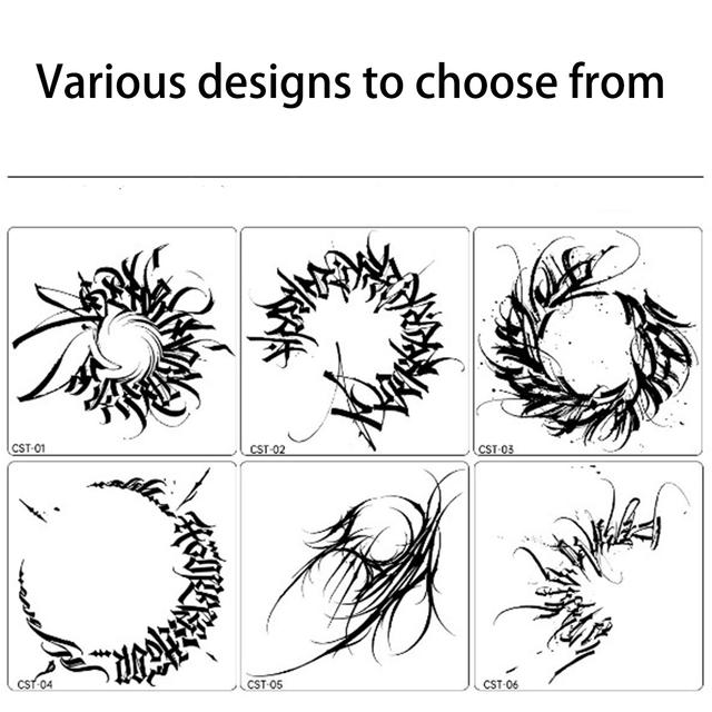 Herbal Eco-Friendly Tattoo Sticker Dark Gothic Flower Body E view 5