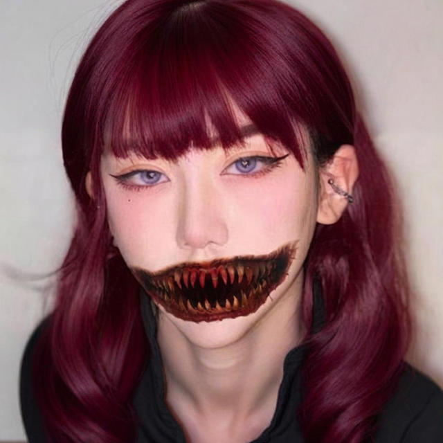 New Style Halloween Horror Thriller Big Mouth Temporary Eco- view 3