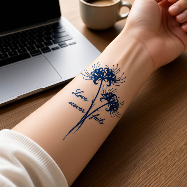 Japanese Floral Samurai White Paper Tattoo Sticker Semi Perm view 2