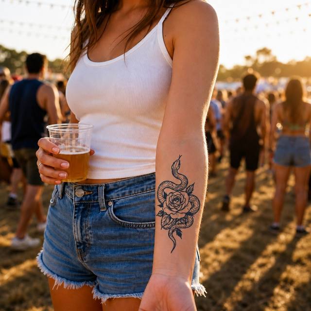 Waterproof White Paper Herbal Tattoo Sticker Temporary Body  view 2