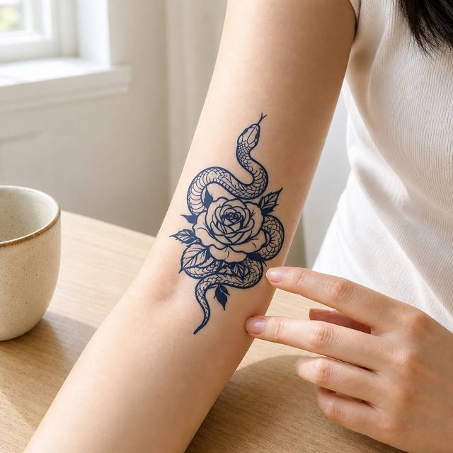 Waterproof White Paper Herbal Tattoo Sticker Temporary Body  view 3