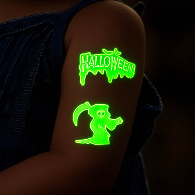 Children's Halloween Waterproof Tattoo Stickers-Water T view 5