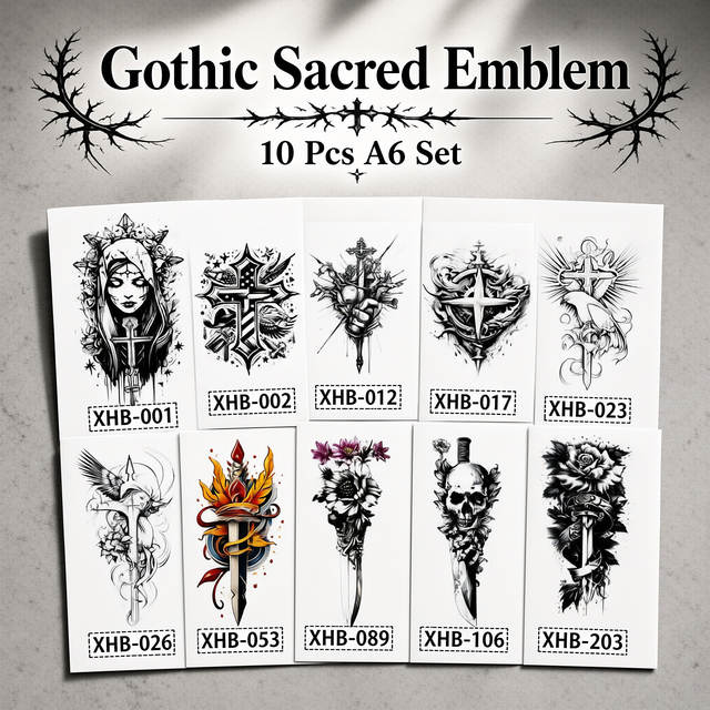 Large Gothic Skull Demon with Mysterious Symbols Colored Wat view 3